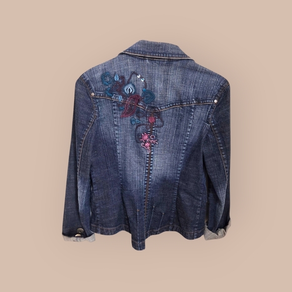 Esprit Blue Jean Jacket Classic Denim Style Size Small - Picture 2 of 9